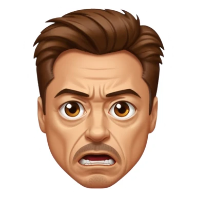 robert downey jr angry sticker