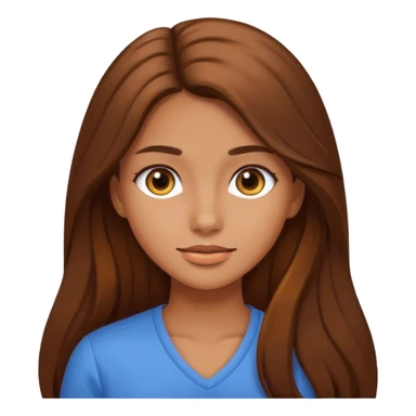 chica de cabello un poco largo color cafe , piel morena sticker