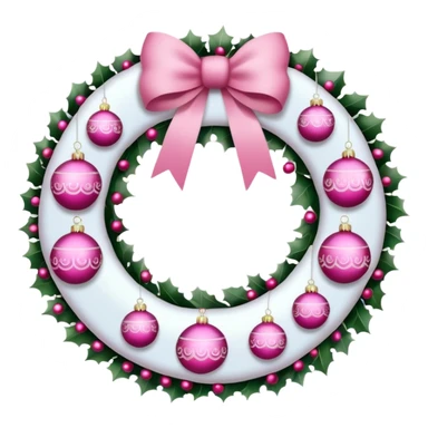 white and pink christmas reef sticker