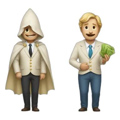 Un chauve et un riche sticker