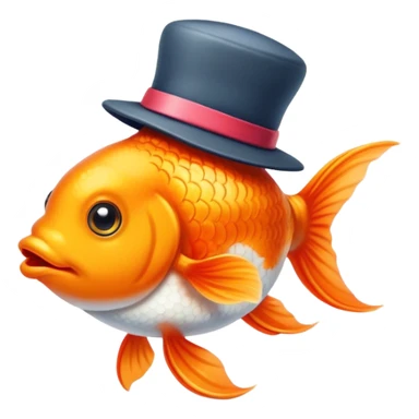 A goldfish going for a walk sticker