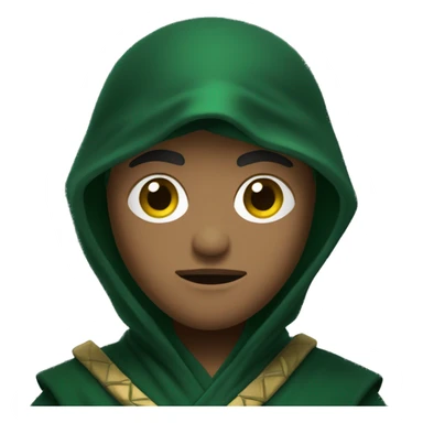 ninja wizard (light skin) with the dark green clothe sticker