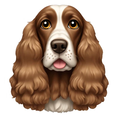 brown english cocker spaniel sticker