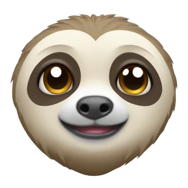 cute andriod sloth, head only sticker