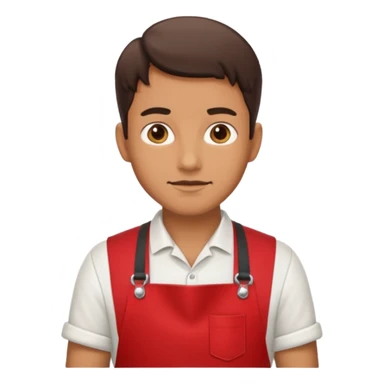 man red apron  sticker