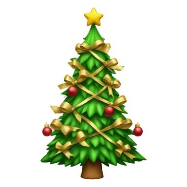 christmas tree with bows sticker