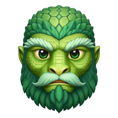annunaki reptilian head with beard sticker