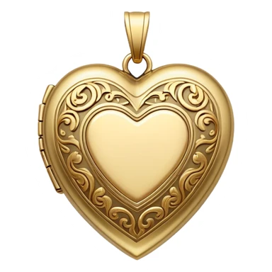 Gold heart shaped locket sticker