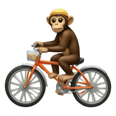 Monkey on a bike on a beach  sticker