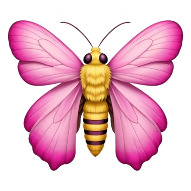 Can you generate a Dryocampa rubicunda a.k.a Rosy maple moth emoji sticker