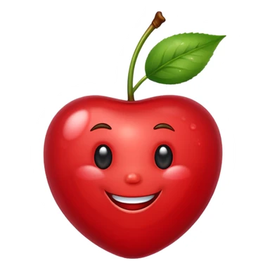 washed smiling cherry sticker