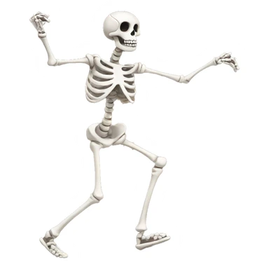 dancing skeleton sticker
