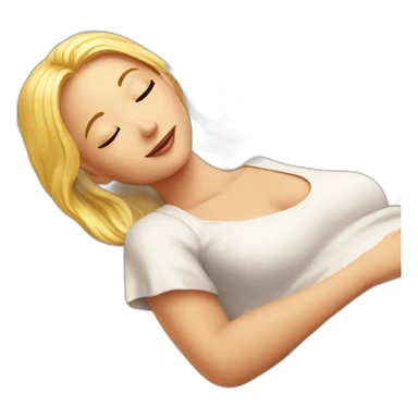 blonde girl red skin sunbathing with a book  sticker