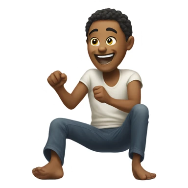 giggling and kicking feet sticker