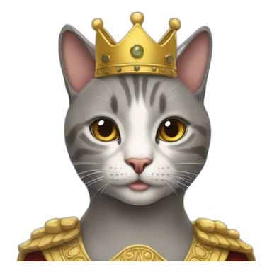 Cat femal king sticker