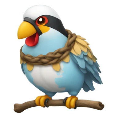 Un pájaro fumando sticker