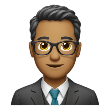 Tailor with glasses  sticker