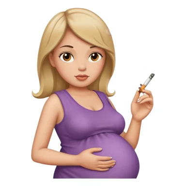 pregnant lady smoking sticker