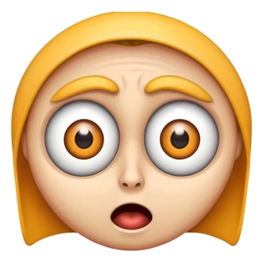 Crazy looking tweeker with huge eyes sticker