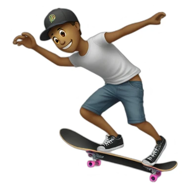 kickflip with skateboard sticker