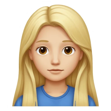 Use first image with blonde hair but make it longer  sticker