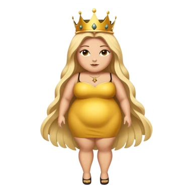 Full Body  plus size Queen bee woman with long blonde hair sticker