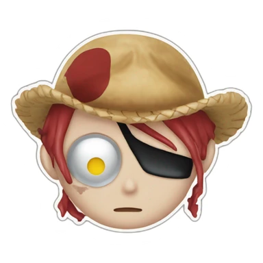 shanks and luffy from one piece sticker