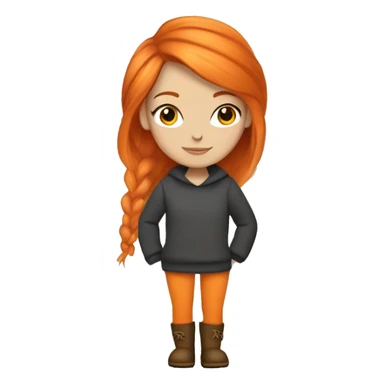 White girl orange hair wearing Ugg boots leggings and sweater sticker