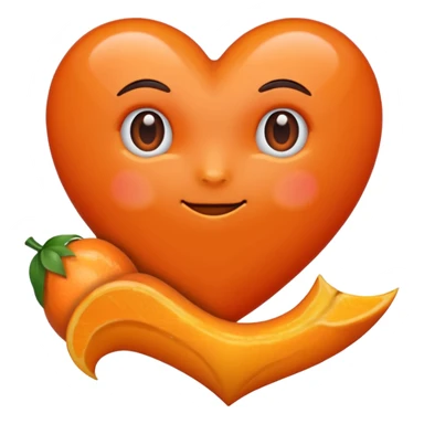 Dark Orange Heart Emoji sticker