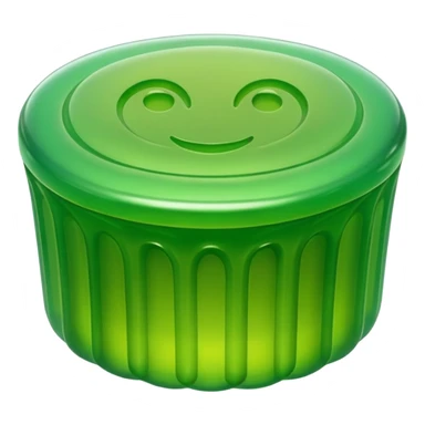 Green fancy Gelatin mold sticker