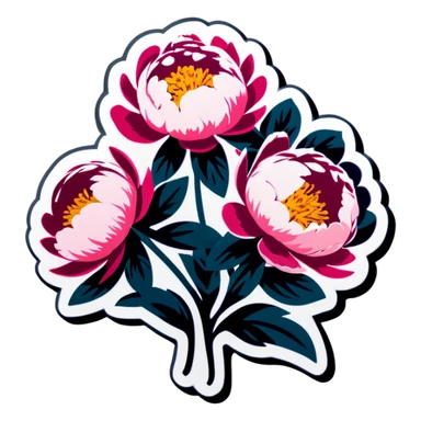 Peonies sticker