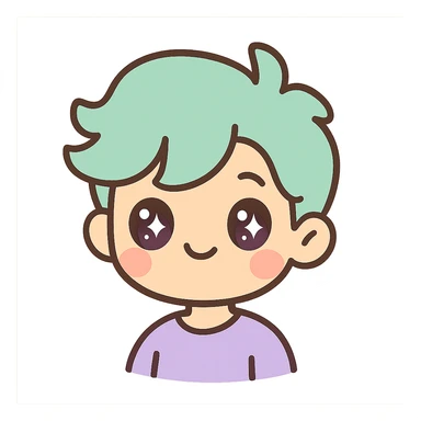 a cute twink, soft features, playful expression, stylish hair, pastel colors sticker
