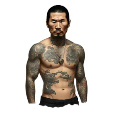 Yakuza tattoo sticker