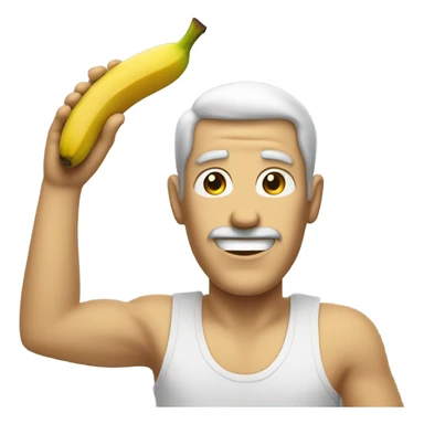 Banana man with banana hands sticker