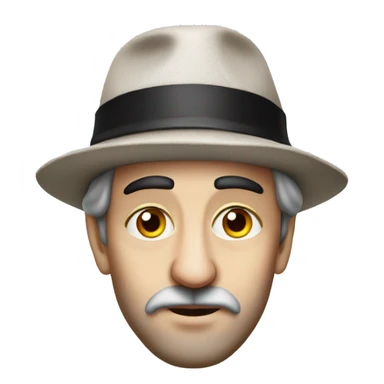 Jewish man in a Jewish hat photorealistic serious sticker