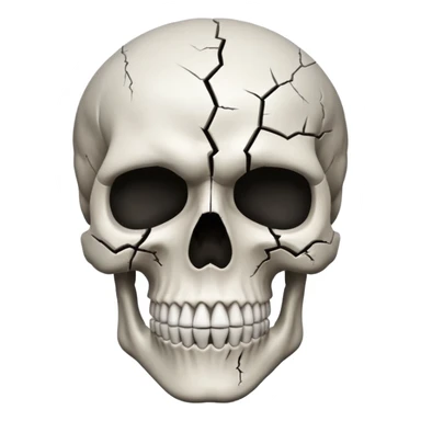 Mind blown skull face for png sticker