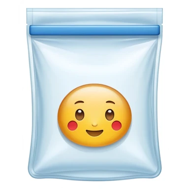 minimalist empty ziplock bag sticker