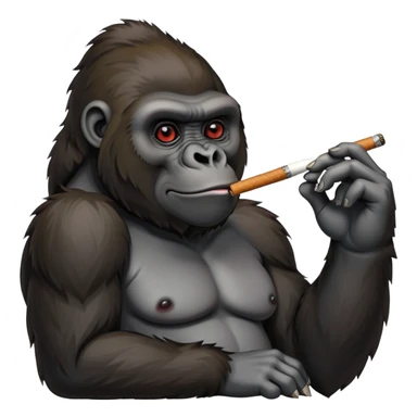 Gorilla smoking a joint sticker
