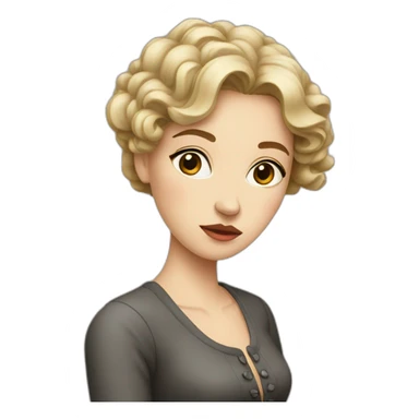 chic french women who is sad sticker