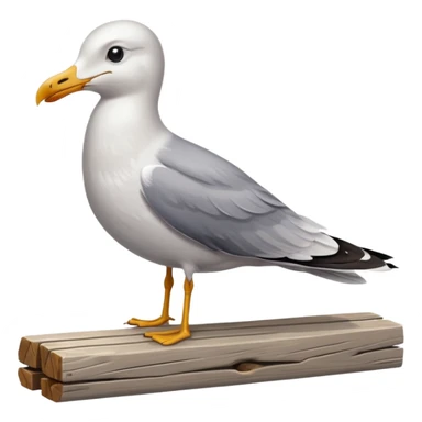 A seagull rocking sticker