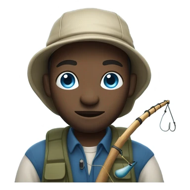 Blue eyed fisherman sticker