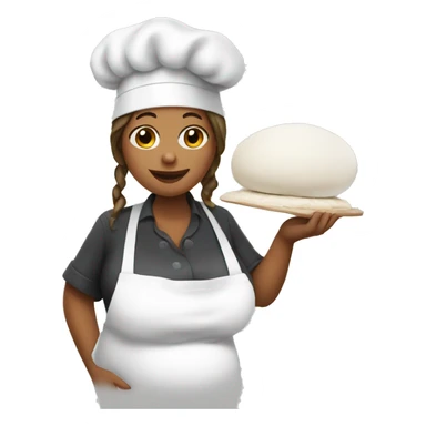 a pregnant chef  sticker