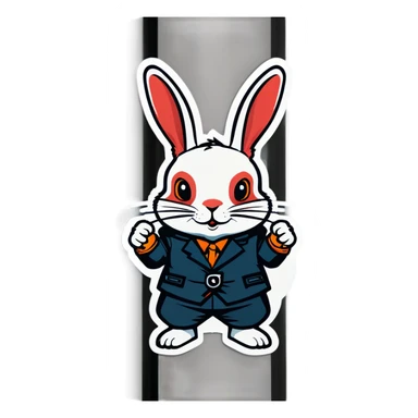 handcuffed rabbit sticker