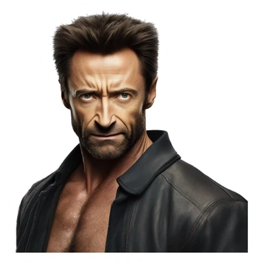 Hugh Jackman as a Wolverine  sticker