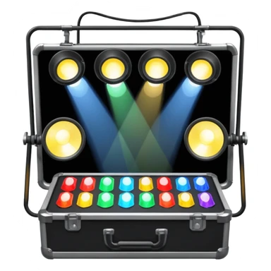 create a series of images for Theatre lighting equipment Inventory  sticker