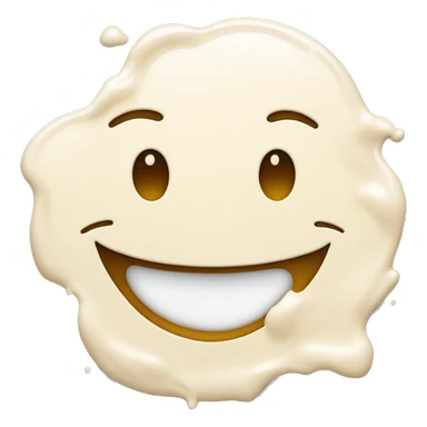 smile face with milk stains sticker