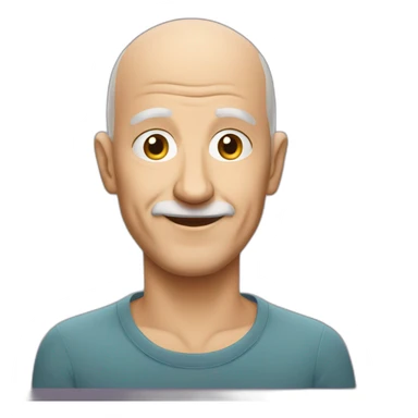 European bald IT guy in his sixties sticker