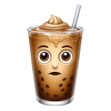 Iced coffee with eyes sticker