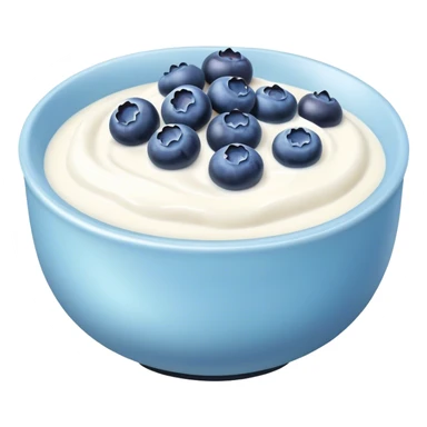 Black bowl yogurt with blueberries  sticker
