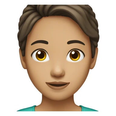 a brunette girl with light skin sticker